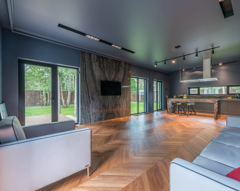 open plan living area